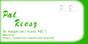 pal riesz business card